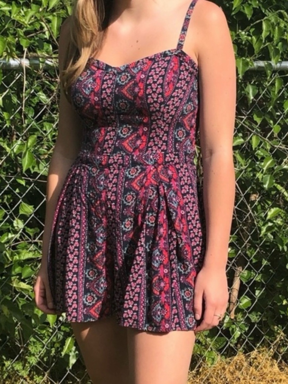Hollister Patterned Boho Romper Size Small